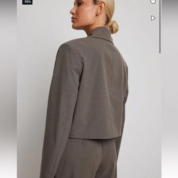 Josephine HJ x NA-KD Skirt Set - Tan/Gray